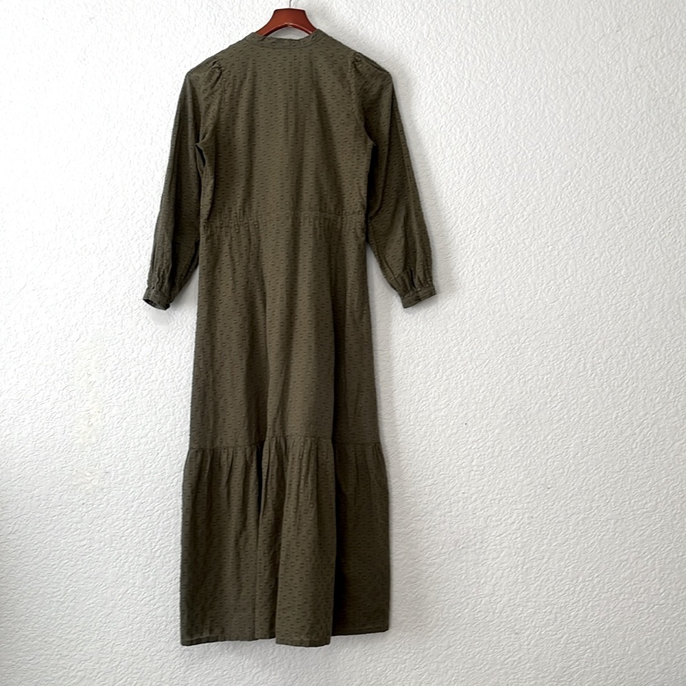 Emerson Fry Frances 3 Swiss Dot Moss Maxi Dress - Picture 8 of 15